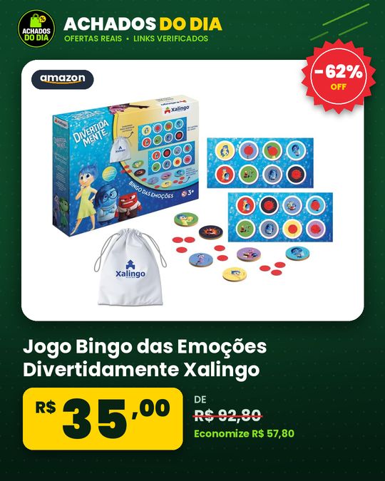 Jogo Bingo das Emoções Divertidamente Xalingo