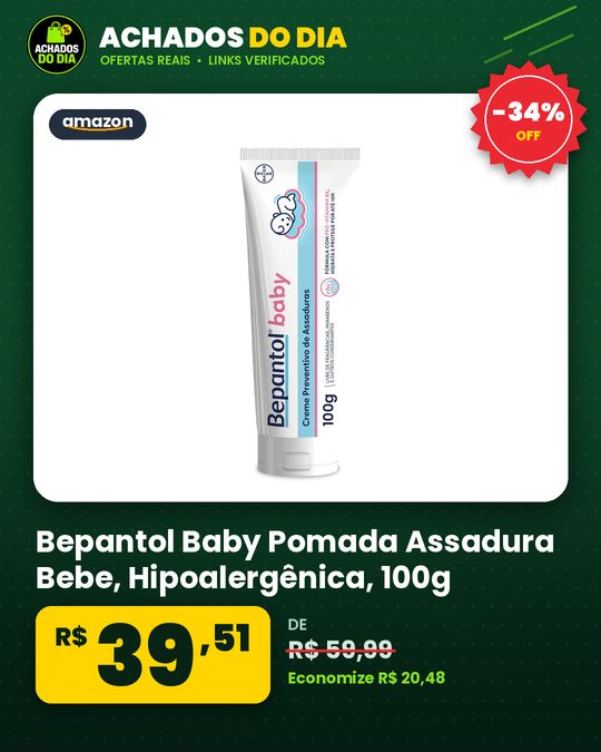 Bepantol Baby Pomada Assadura Bebe, Hipoalergênica, 100g