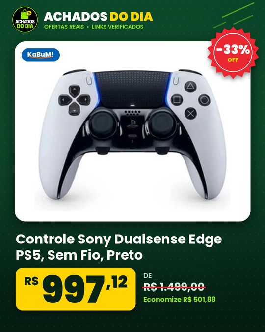 Controle Sony Dualsense Edge PS5, Sem Fio, Preto