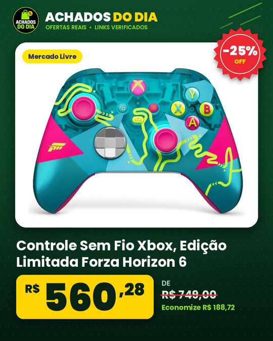Controle Sem Fio Xbox - Edição Limitada Forza Horizon 6