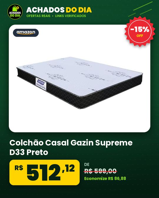 Colchão Casal Gazin Supreme D33 Preto