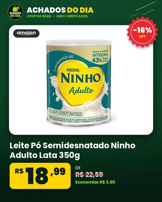 Leite Pó Semidesnatado Ninho Adulto Lata 350g