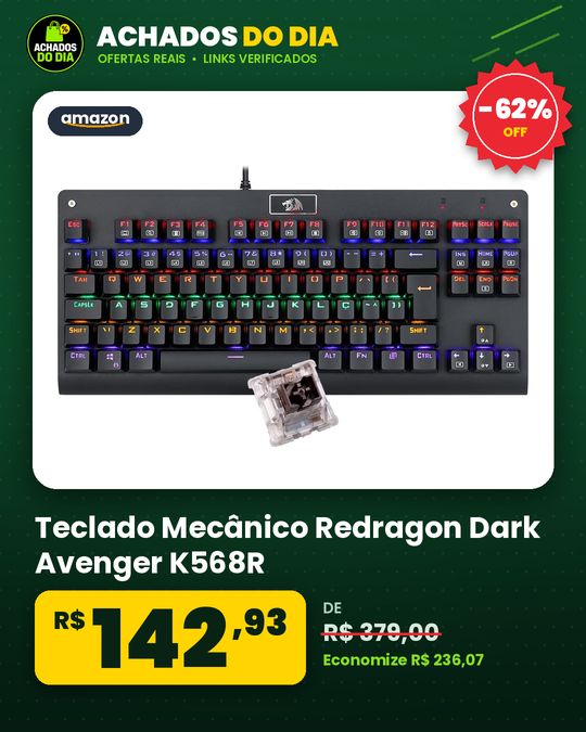 Teclado Mecânico Redragon Dark Avenger K568R