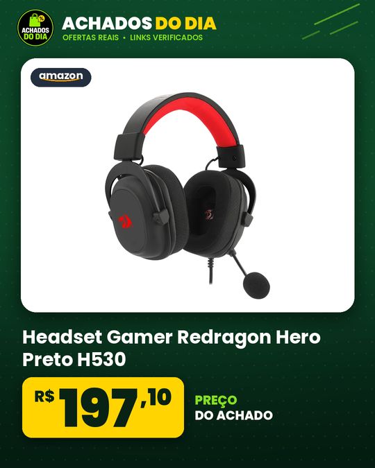 Headset Gamer Redragon Hero Preto H530