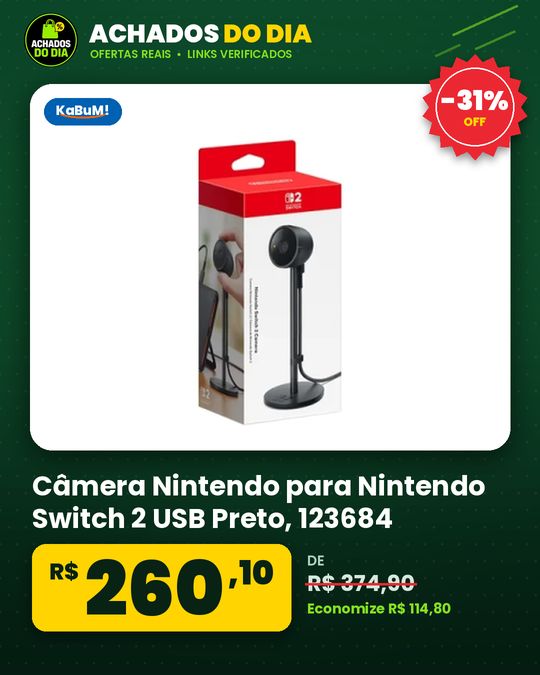 Câmera Nintendo para Nintendo Switch 2 USB Preto - 123684