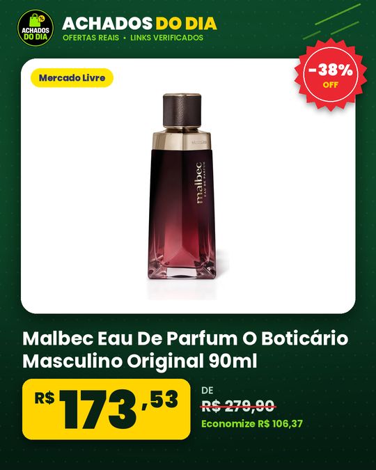 Malbec Eau De Parfum O Boticário Masculino Original 90ml