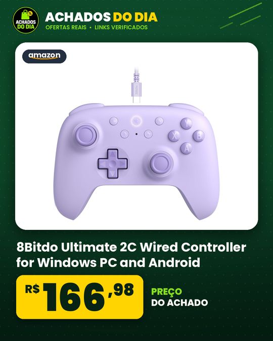 8Bitdo Ultimate 2C Wired Controller for Windows PC and Android, with 1000Hz Polling Rate