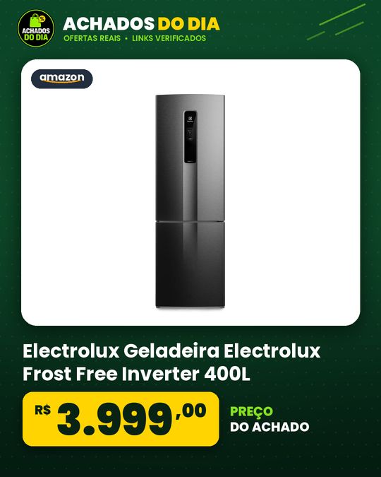 Electrolux Geladeira Electrolux Frost Free Inverter 400L Efficient AutoSense e Rapid Freeze Inverse Black