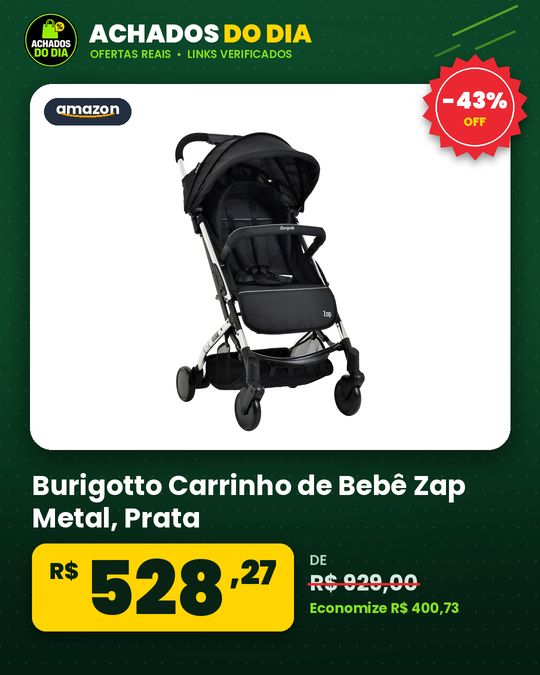 Burigotto Carrinho de Bebê Zap Metal, Prata