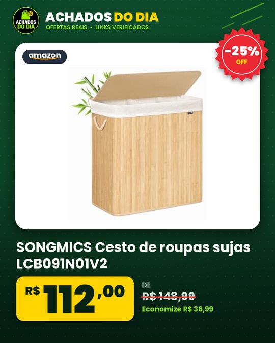 SONGMICS Cesto de roupas sujas LCB091N01V2