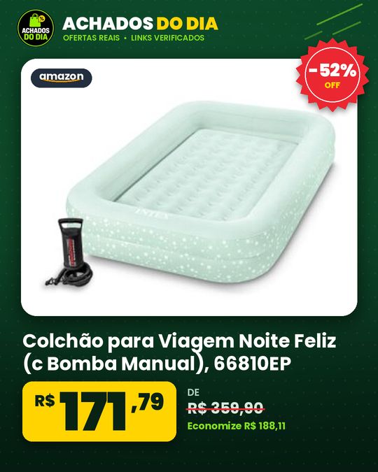 Colchão para Viagem Noite Feliz (c Bomba Manual), 66810EP