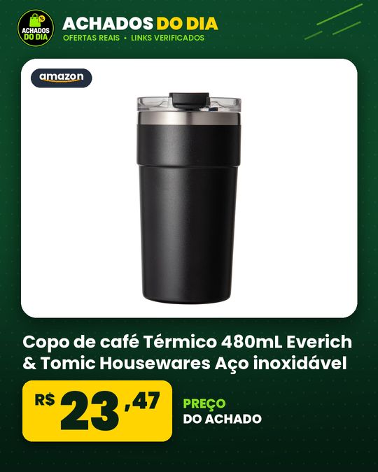 Copo de café Térmico 480mL Everich & Tomic Housewares Aço inoxidável