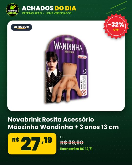 Novabrink Rosita Acessório Mãozinha Wandinha + 3 anos 13 cm