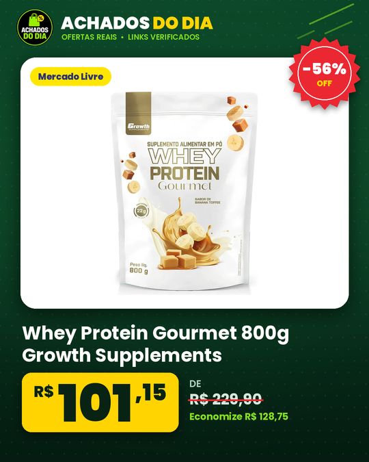 Whey Protein Gourmet 800g Growth Supplements - Banana Toffee Banana Toffee
