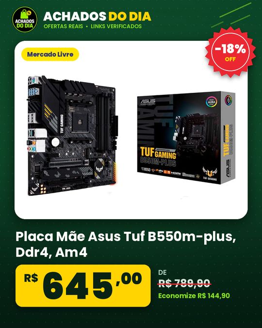 Placa Mãe Asus Tuf B550m-plus, Ddr4, Am4