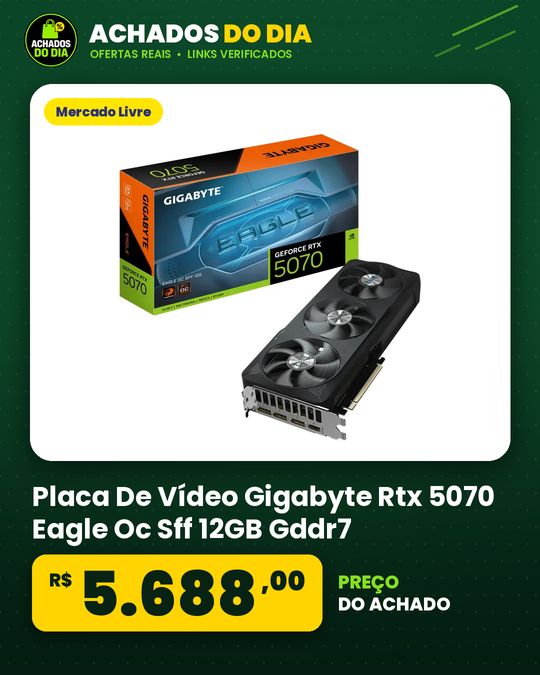 Placa De Vídeo Gigabyte Rtx 5070 Eagle Oc Sff 12GB Gddr7