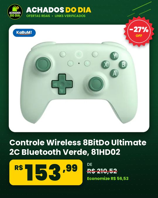 Controle Wireless 8BitDo Ultimate 2C Bluetooth Verde - 81HD02