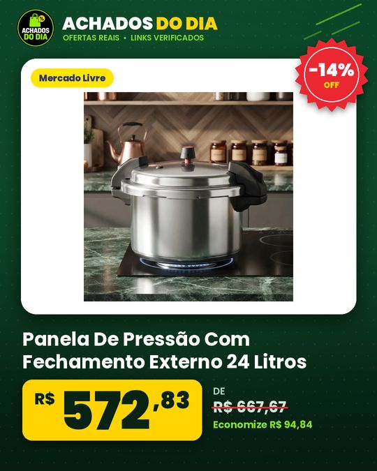 Panela De Pressão Com Fechamento Externo 24 Litros