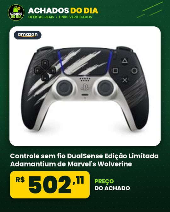 Controle sem fio DualSense Edição Limitada Adamantium de Marvel's Wolverine