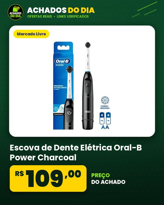 Escova de Dente Elétrica Oral-B Power Charcoal