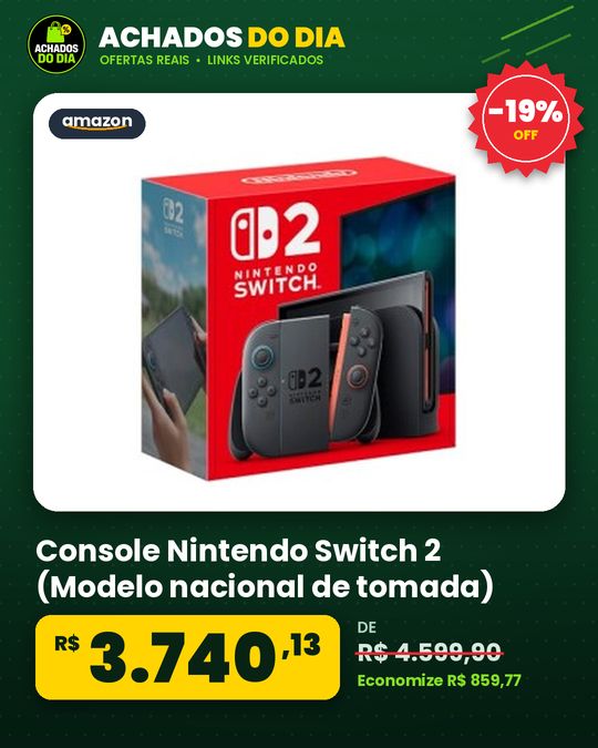 Console Nintendo Switch 2 (Modelo nacional de tomada)
