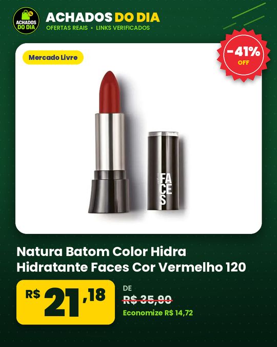 Natura Batom Color Hidra Hidratante Faces Cor Vermelho 120 Acabamento Cremoso