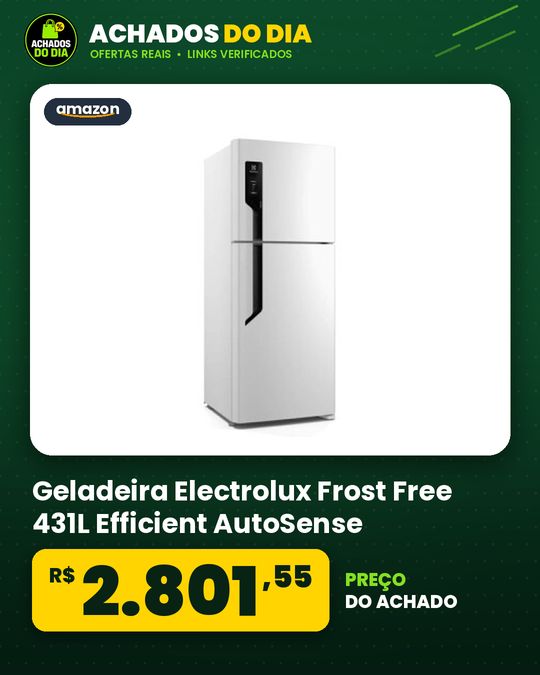 Geladeira Electrolux Frost Free 431L Efficient AutoSense Duplex Branca (TF70) 127V