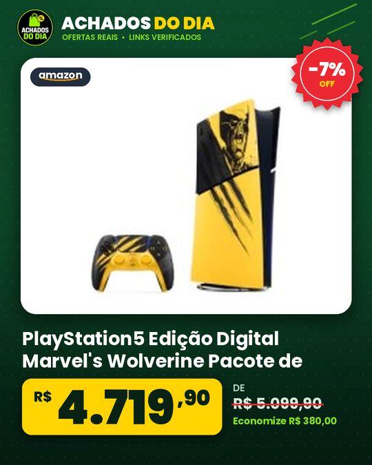 PlayStation5 Edição Digital Marvel's Wolverine Pacote de Edição Limitada Amarelo