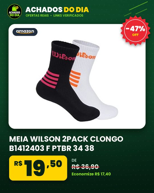 MEIA WILSON 2PACK CLONGO B1412403 F PTBR 34 38