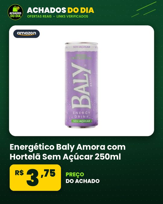 Energético Baly Amora com Hortelã Sem Açúcar 250ml