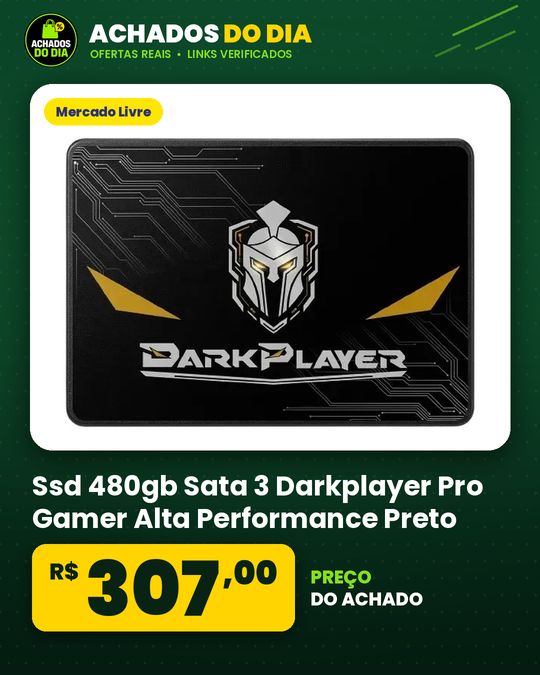 Ssd 480gb Sata 3 Darkplayer Pro Gamer Alta Performance Preto