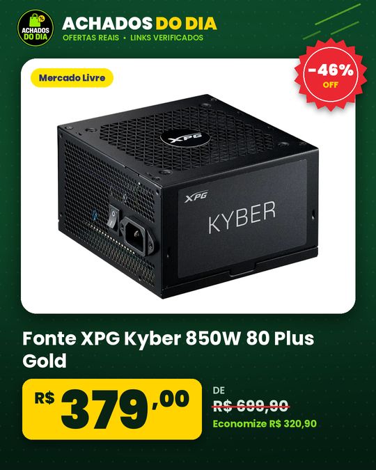Fonte XPG Kyber 850W 80 Plus Gold