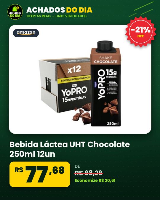 Bebida Láctea UHT Chocolate 250ml 12un