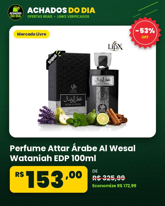 Perfume Attar Árabe Al Wesal Wataniah EDP 100ml