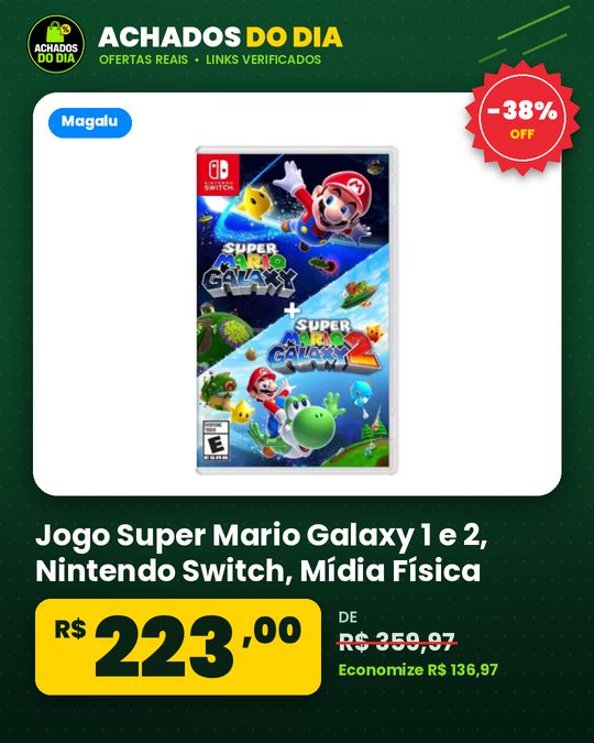 Jogo Super Mario Galaxy 1 e 2 - Nintendo Switch - Mídia Física