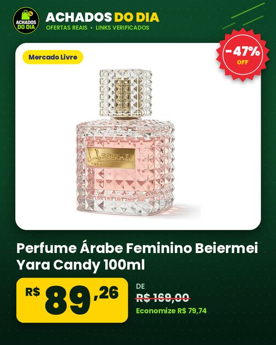 Perfume Árabe Feminino Beiermei Yara Candy 100ml