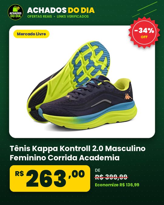 Tênis Kappa Kontroll 2.0 Masculino Feminino Corrida Academia