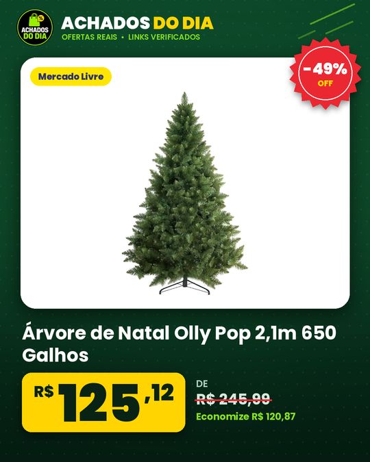 Árvore de Natal Olly Pop 2,1m 650 Galhos