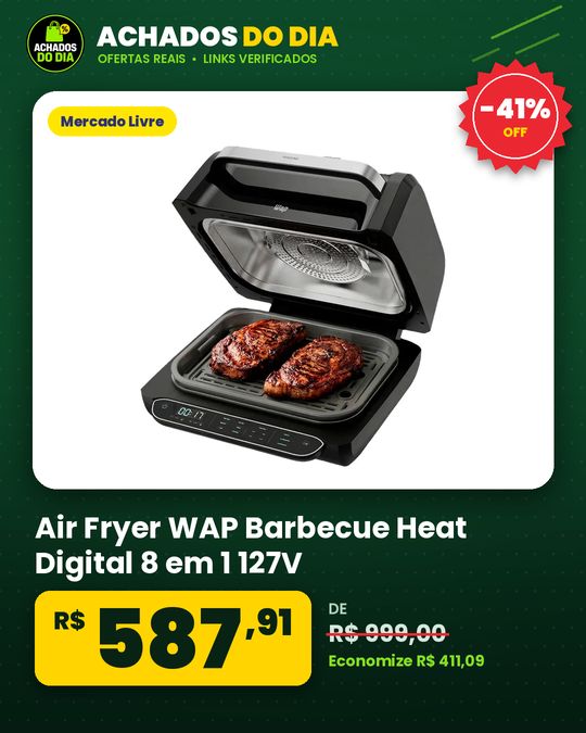 Air Fryer WAP Barbecue Heat Digital 8 em 1 127V