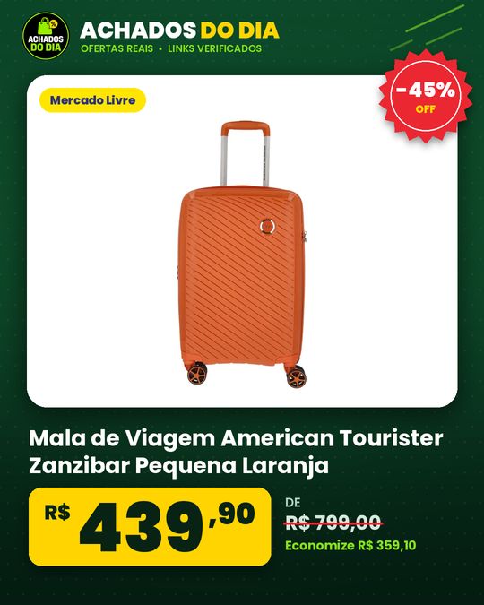 Mala de Viagem American Tourister Zanzibar Pequena Laranja