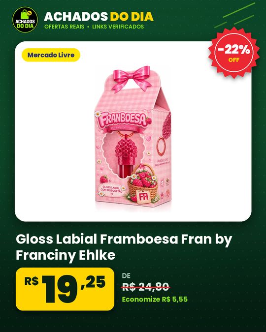 Gloss Labial Framboesa Fran by Franciny Ehlke
