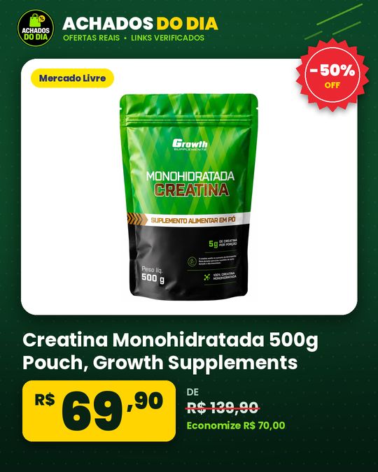 Creatina Monohidratada 500g Pouch - Growth Supplements