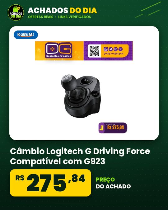 Câmbio Logitech G Driving Force Compatível com G923, G29 e G920