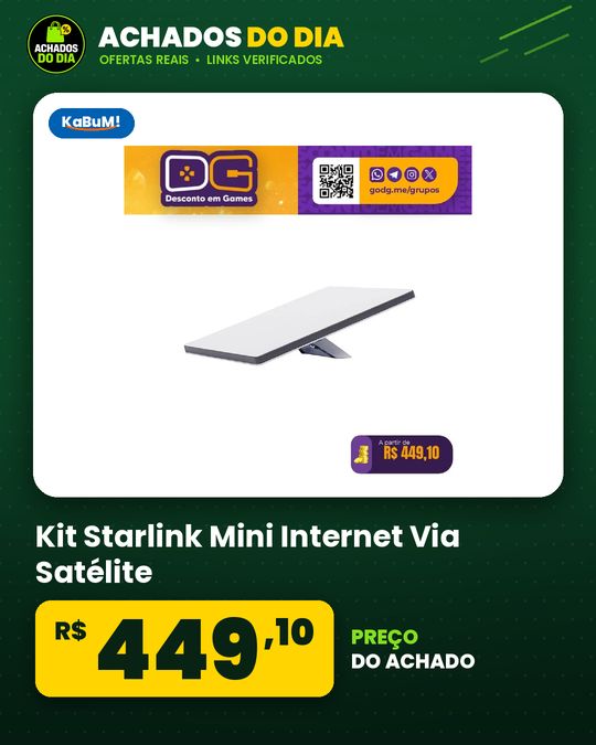 Kit Starlink Mini Internet Via Satélite