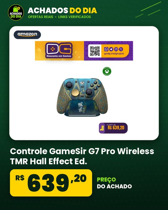 Controle GameSir G7 Pro Wireless TMR Hall Effect Ed. Limitada WUCHANG: Fallen Feathers - XBOX/PC/Android