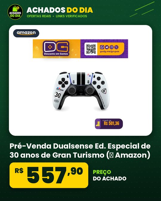 Pré-Venda Dualsense Ed. Especial de 30 anos de Gran Turismo (🔸 Amazon)