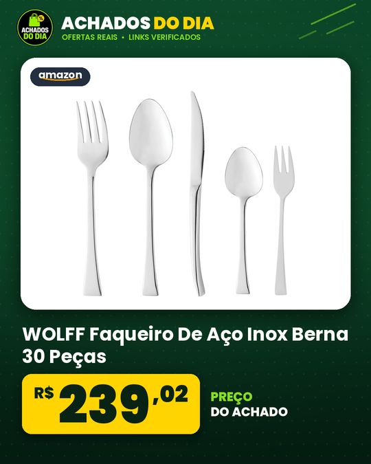 WOLFF Faqueiro De Aço Inox Berna 30 Peças