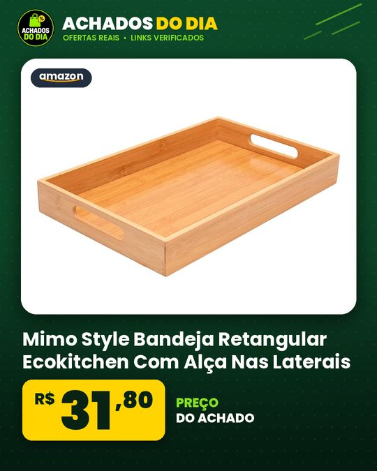 Mimo Style Bandeja Retangular Ecokitchen Com Alça Nas Laterais
