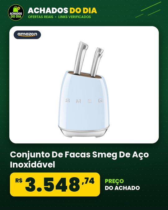 Conjunto De Facas Smeg De Aço Inoxidável