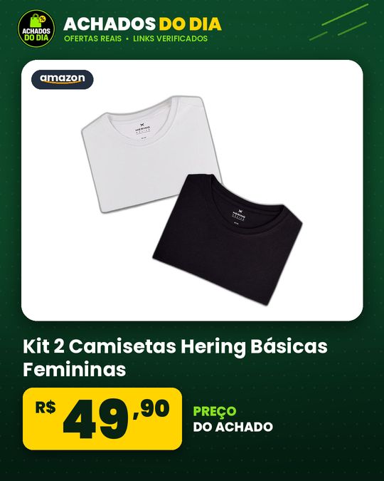 Kit 2 Camisetas Hering Básicas Femininas